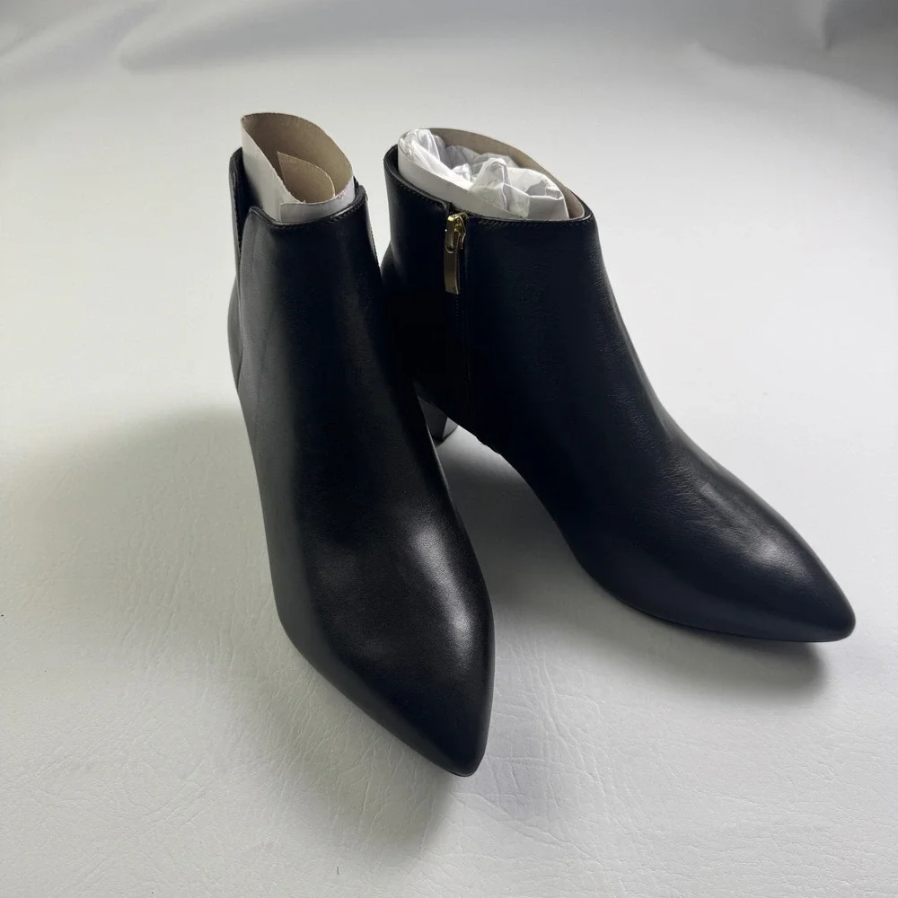 Rockport Milia V Bootie Black Leather Pointed Toe Ankle Boots CJ0834 Womens 9M